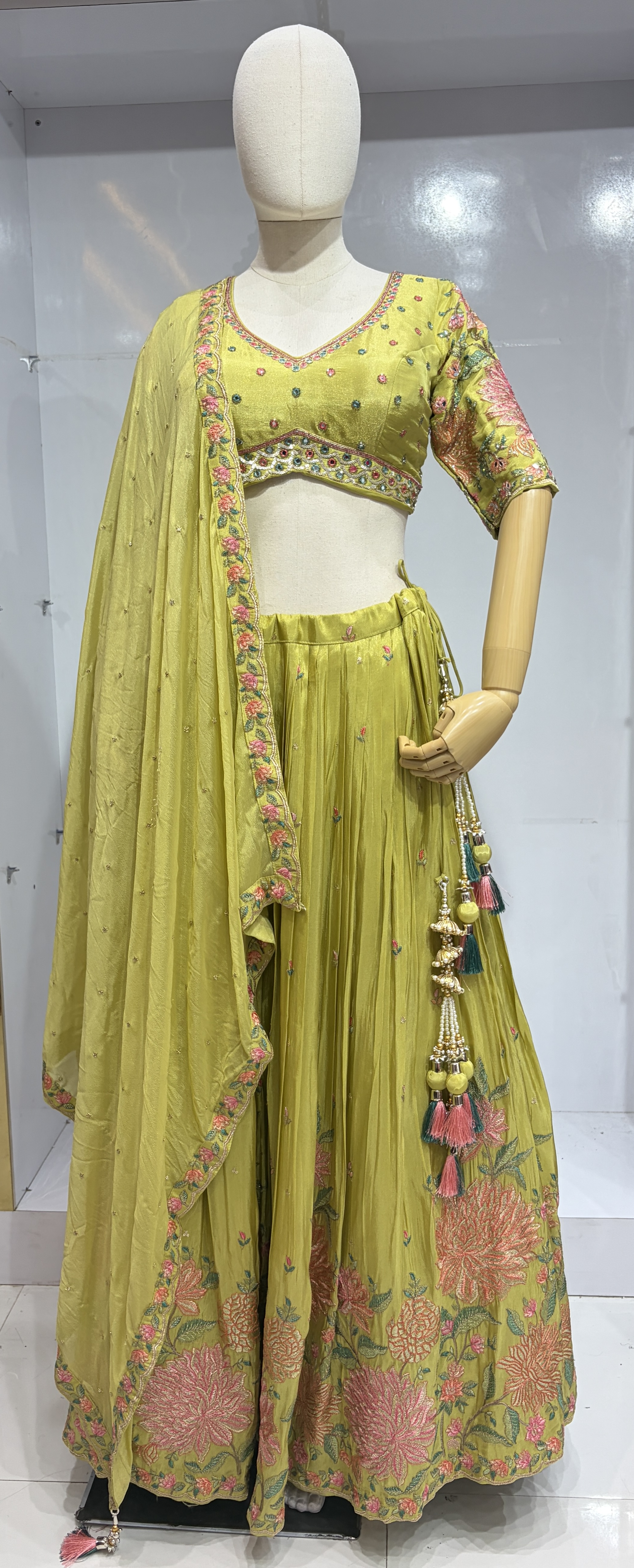 LIME YELLOW LEHENGA