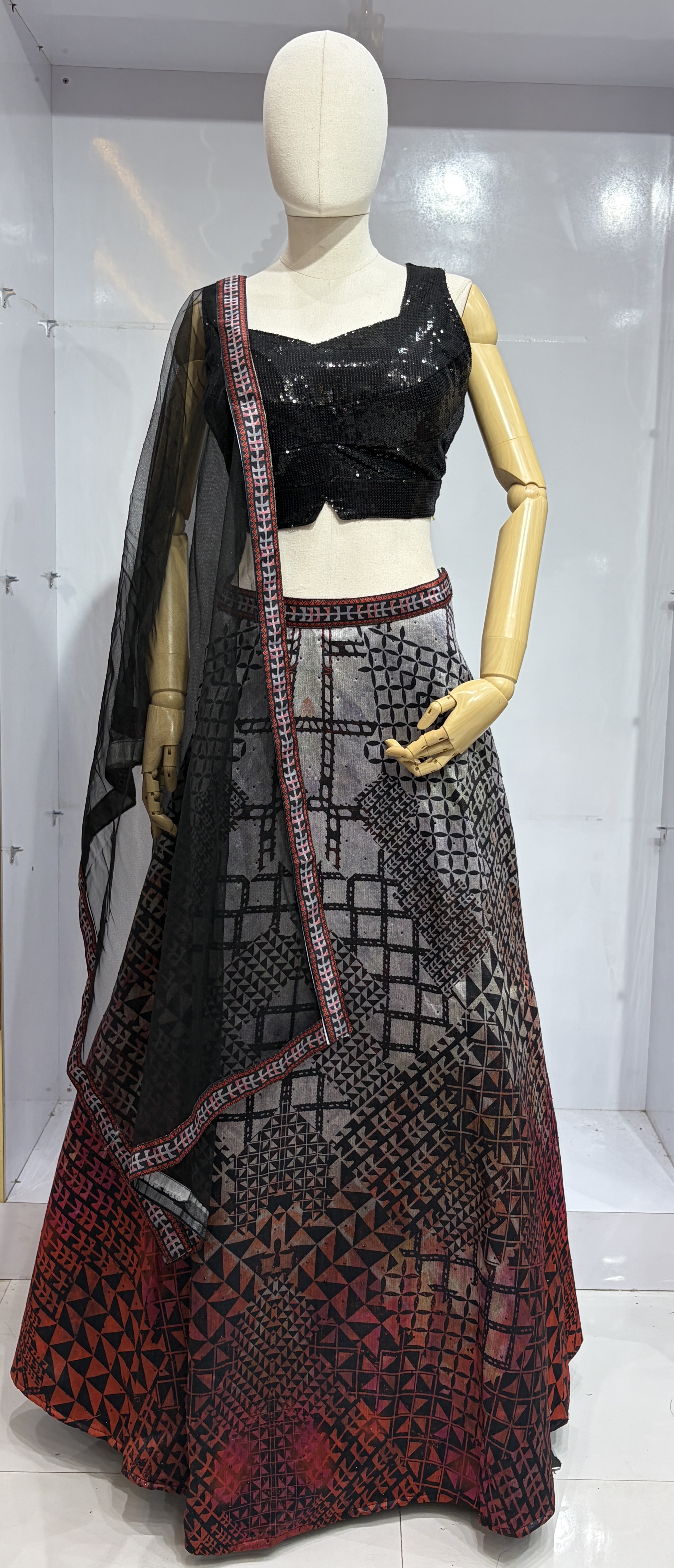 BLACK SEQUENCE LEHENGA