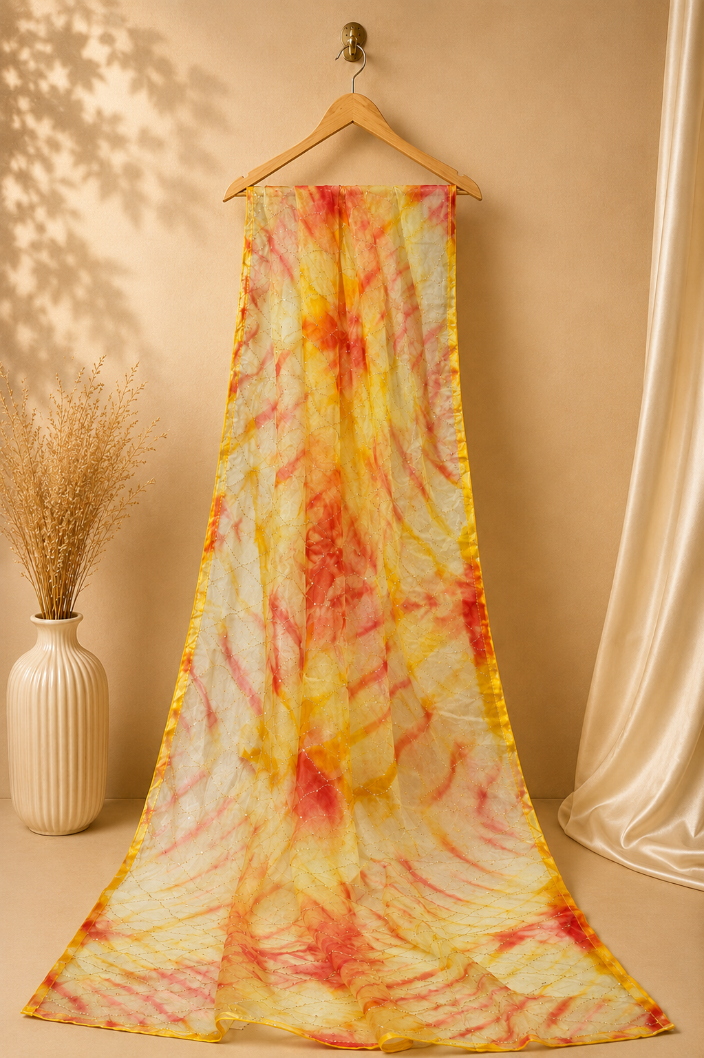 SUNSET BLUSH ORGANZA SAREE
