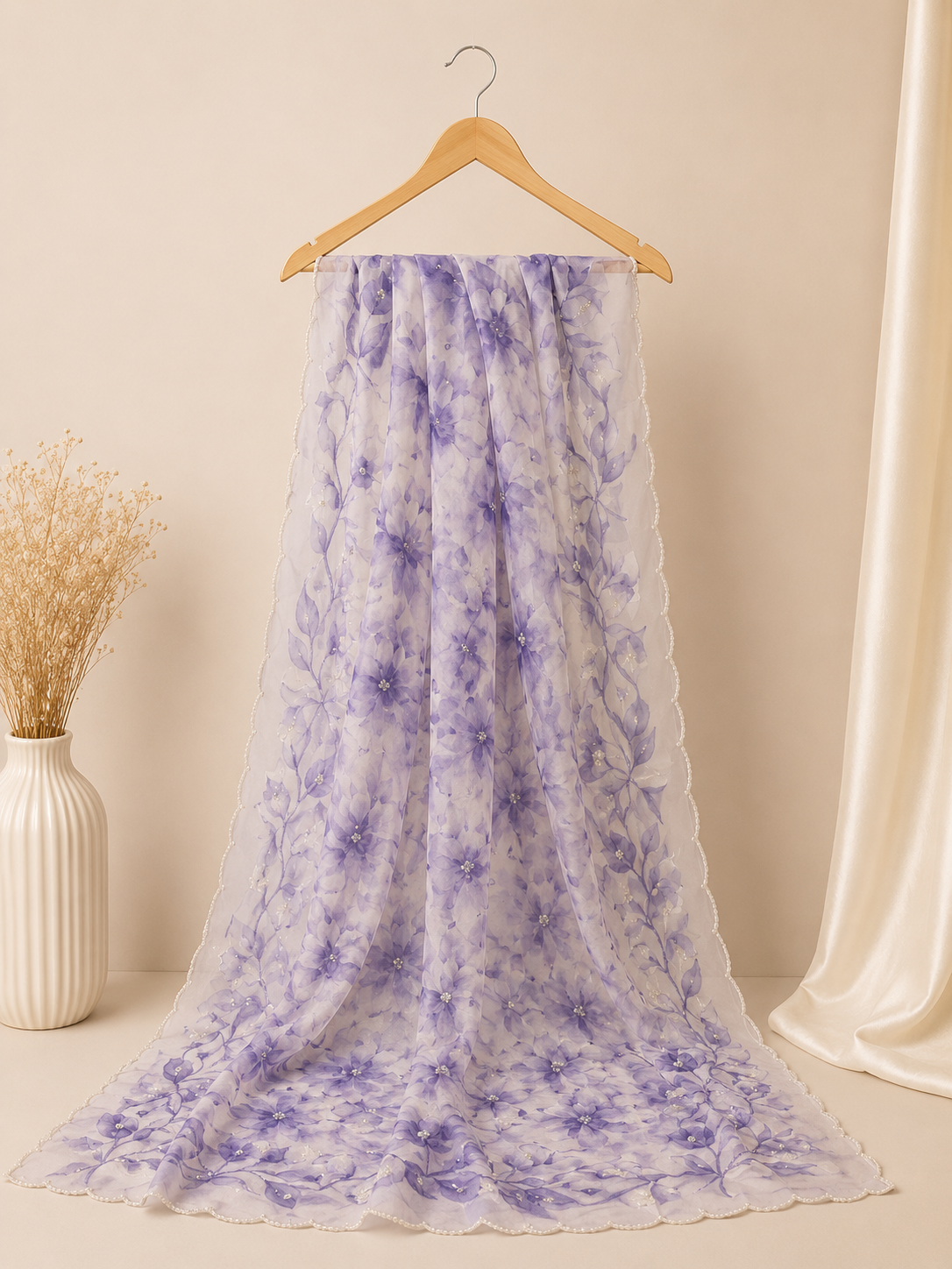WHISPER FLORAL ORGANZA SAREE
