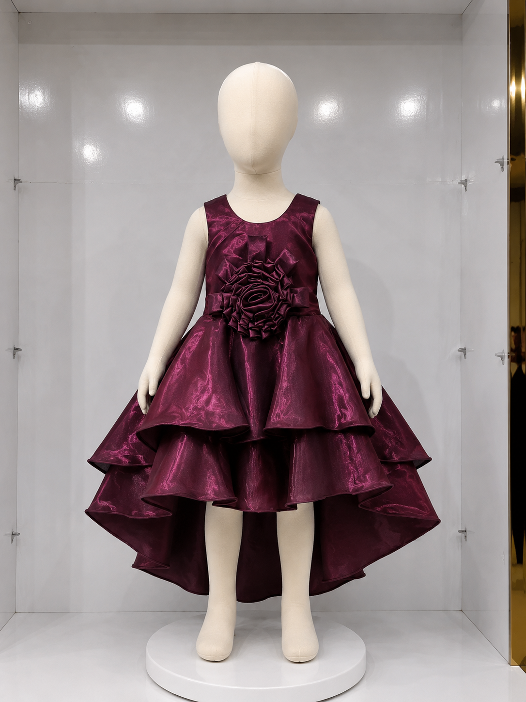 ROYAL WINE HIGH-LOW PARTY GOWN