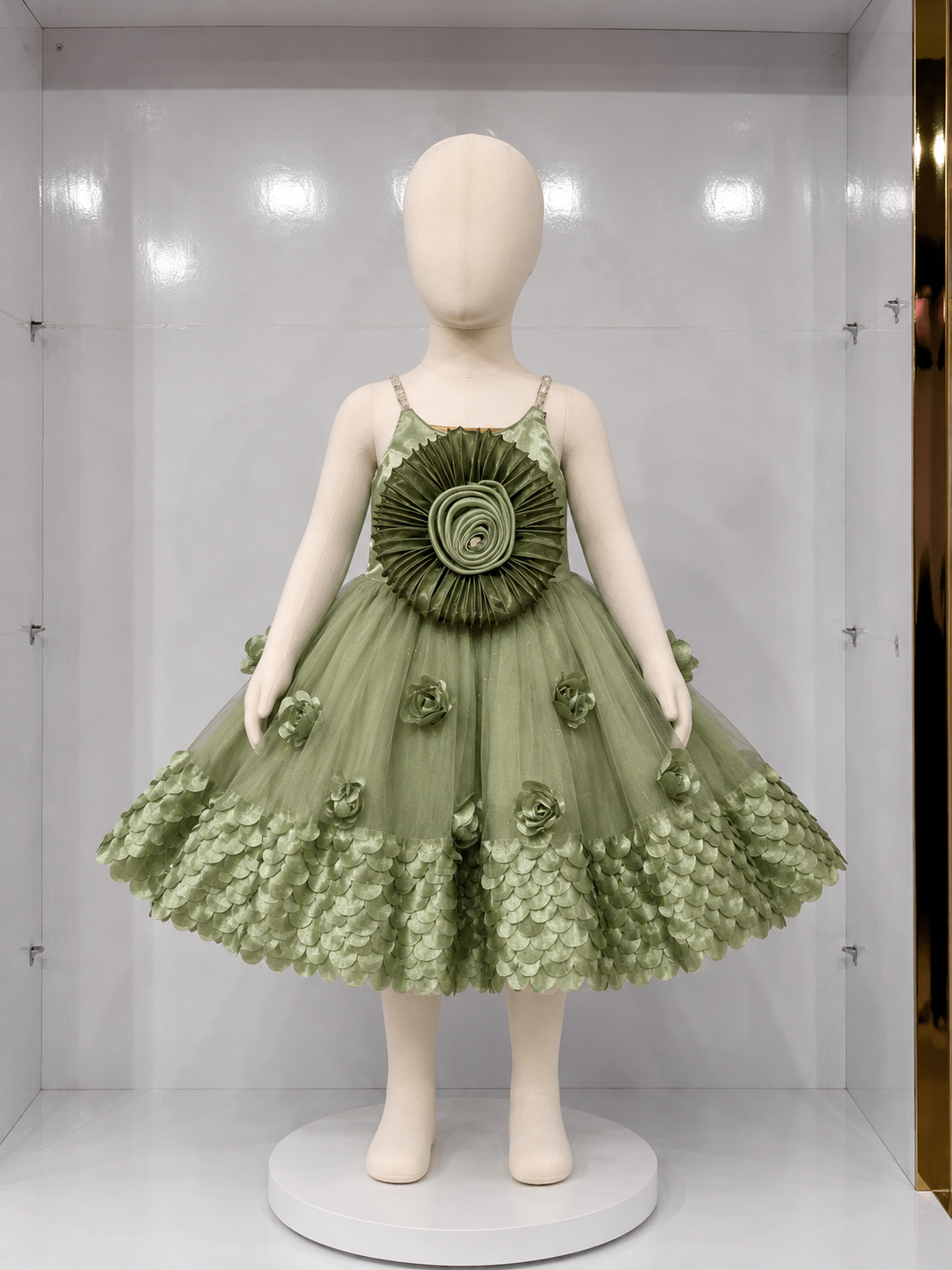 SAGE BLOOM DESIGNER PARTY DRESS
