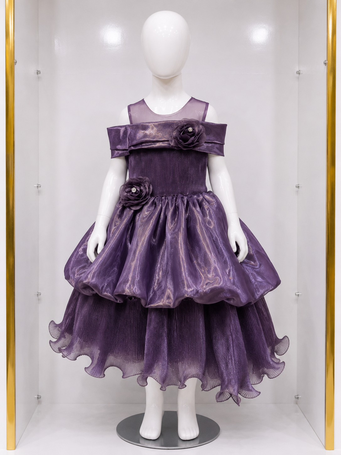 ROYAL LAVENDER BLOOM PARTY DRESS
