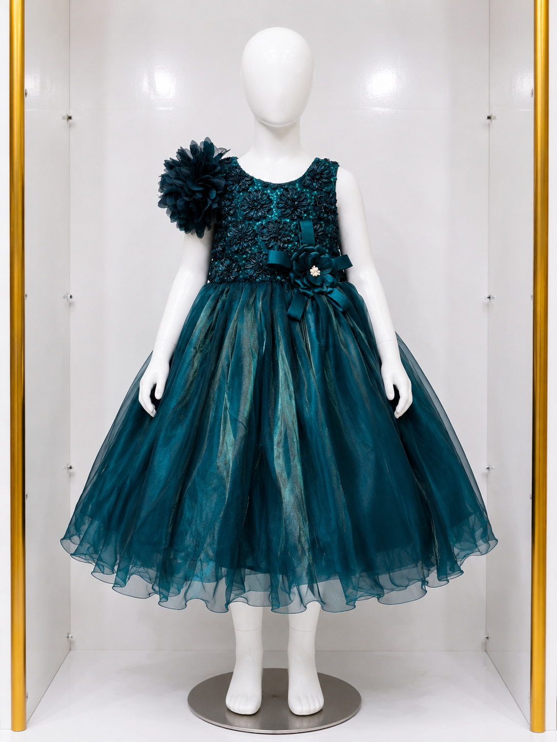 EMERALD BLOOM PRINCESS PARTY GOWN