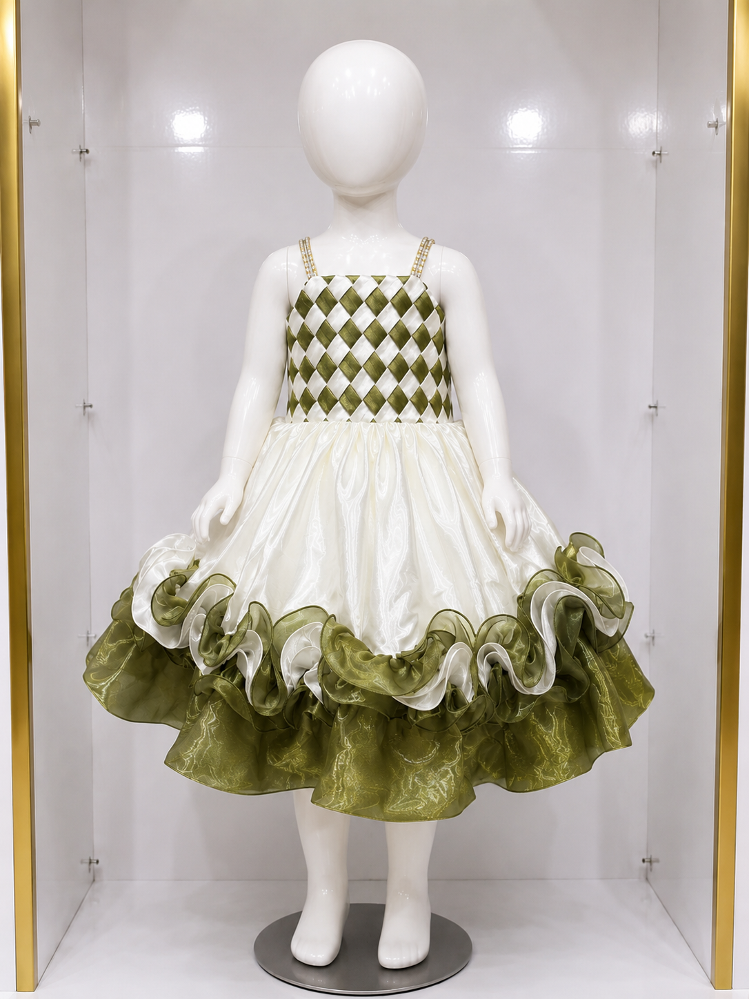 OLIVE CHARM RUFFLE PRINCESS DRESS