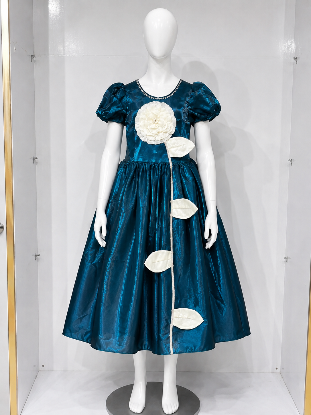 TEAL ROSE ELEGANCE PARTY GOWN