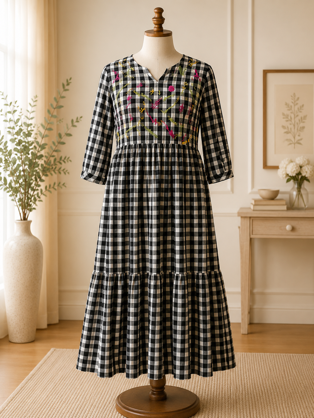 STORYBOOK CHARM EMBROIDERED MAXI DRESS