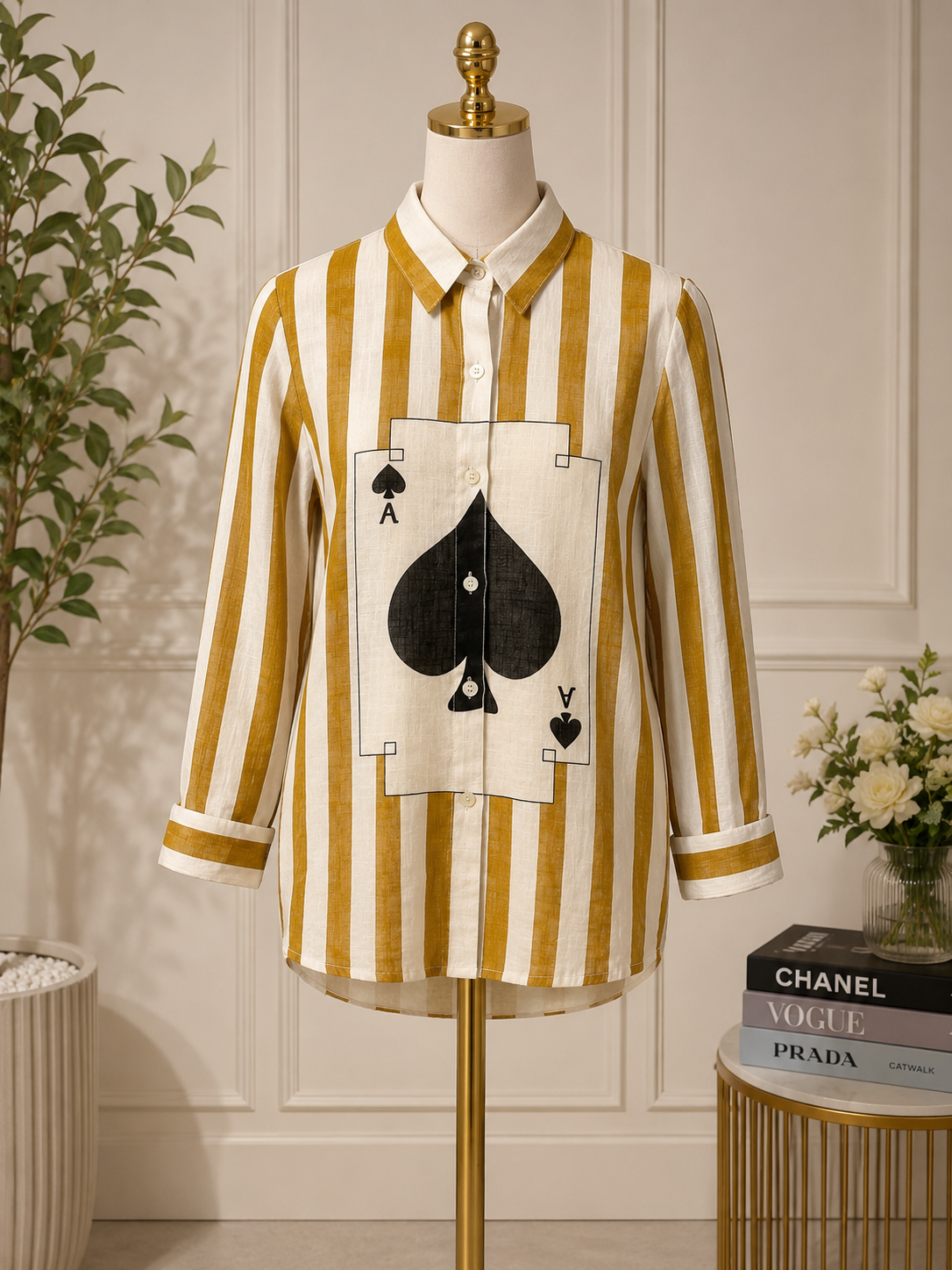 ACE OF STYLE STRIPED CASUAL SHIRT