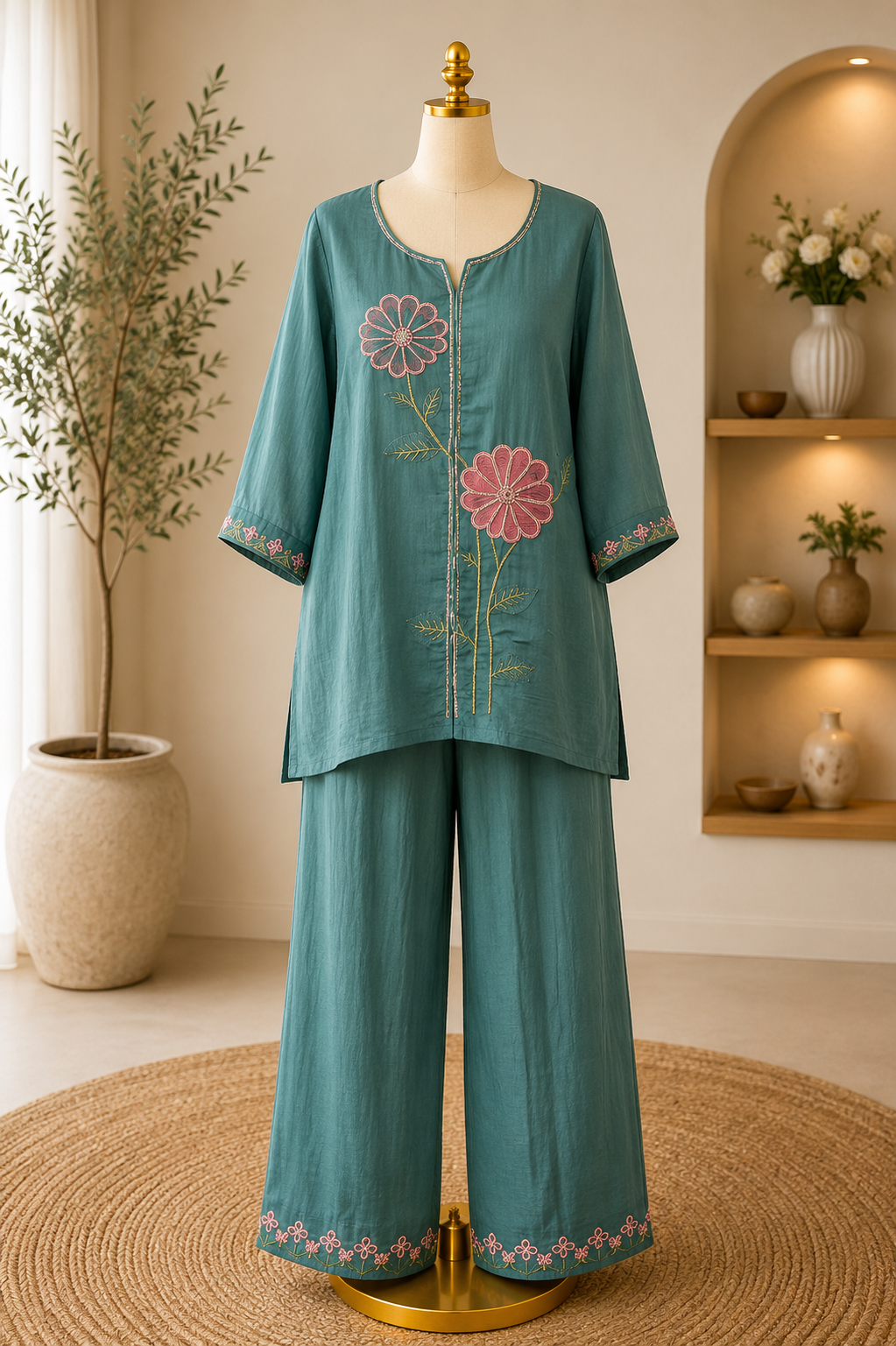 SEA MIST FLORAL CO-ORD SET