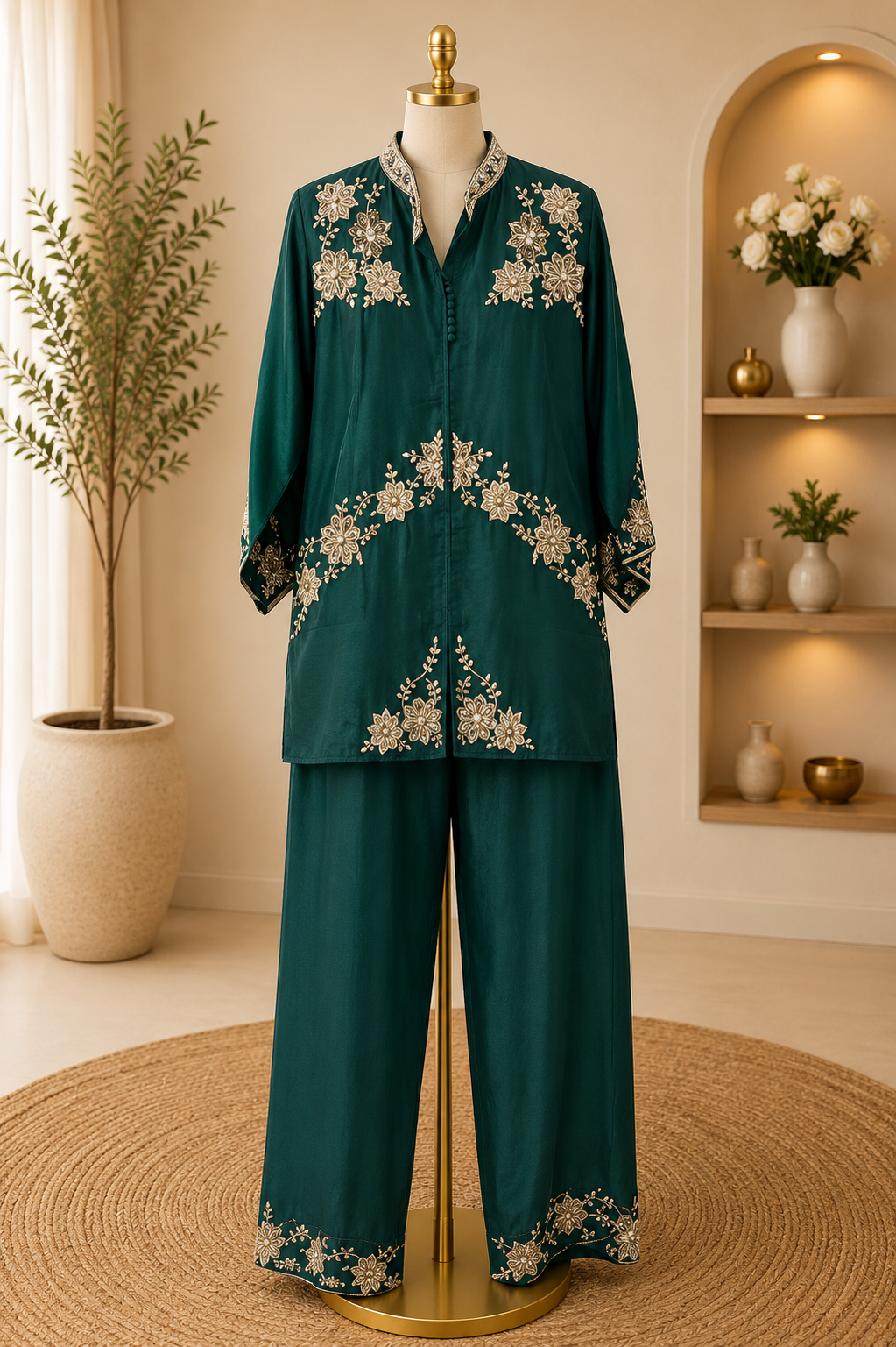 EMERALD NOOR EMBROIDERED CO-ORD SET